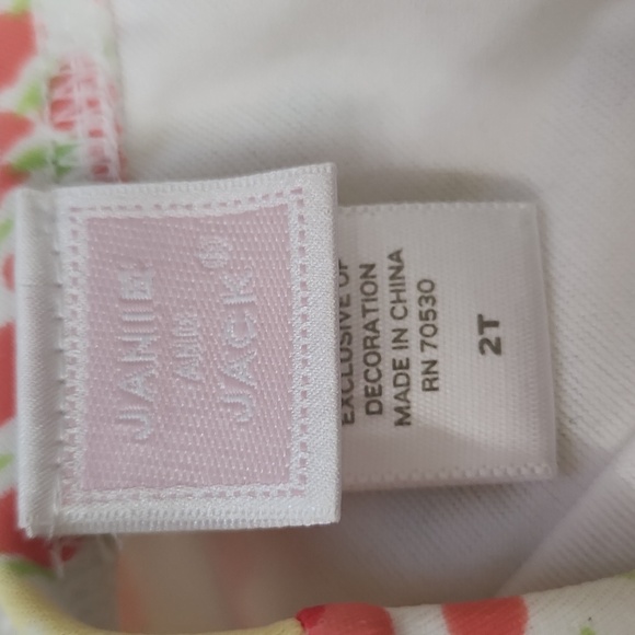 JANIE and JACK floral ruffle bikini top 2T girls triangle swim/beach halter - Picture 4 of 4